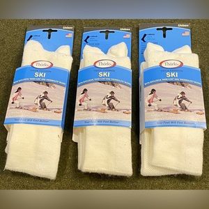 NEW-Thorlos Ski Socks, Large Unisex sizes Men’s 9-12.5, Women’s 10.5-13, White